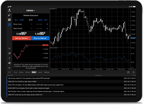 a Pad for using MetaTrader, a forex platform